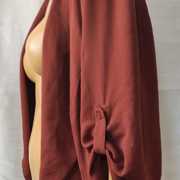Torrid Brick Red Open Front Cardigan Size 3 - Picture 5 of 7